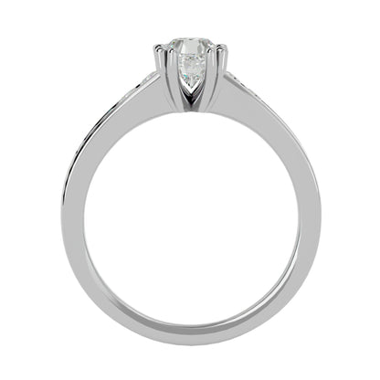 Cushion criss cross diamond engagement ring