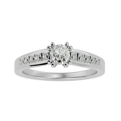 Cushion criss cross diamond engagement ring