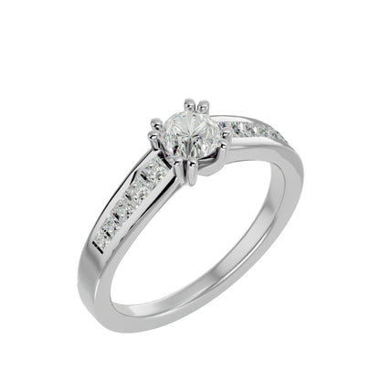 Cushion criss cross diamond engagement ring