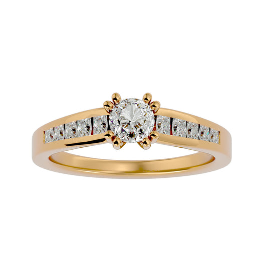 Cushion criss cross diamond engagement ring