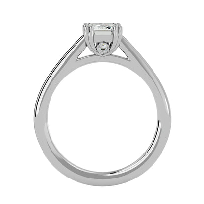 Emerald pave diamond engagement ring