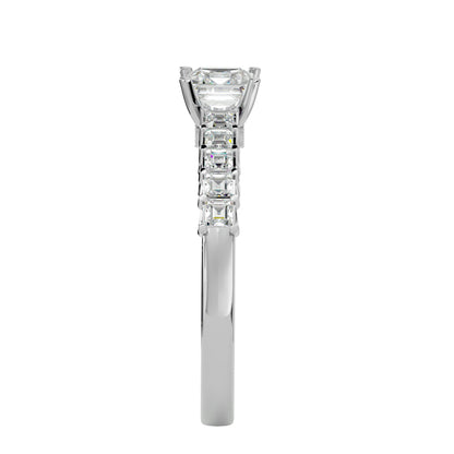 Michael side stone diamond engagement ring