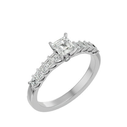 Michael side stone diamond engagement ring