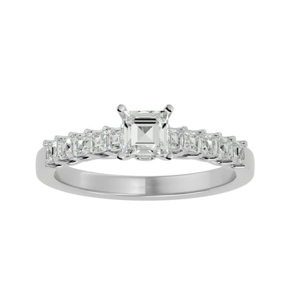 Michael side stone diamond engagement ring