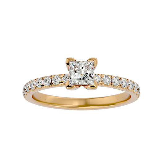 Luminous diamond engagement ring