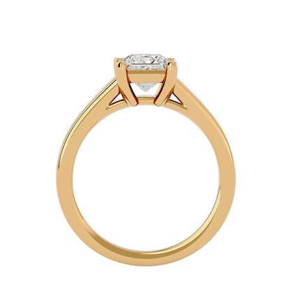 Princess grand shank solitaire diamond engagement Ring