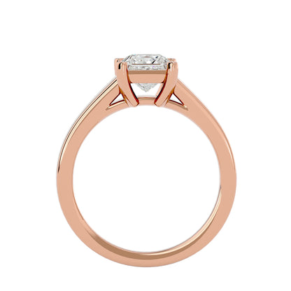 Princess grand shank solitaire diamond engagement Ring