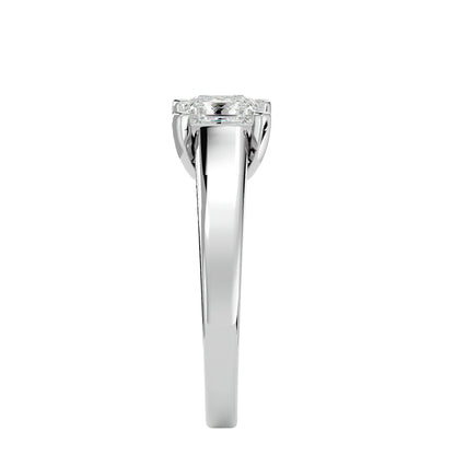 Princess grand shank solitaire diamond engagement Ring