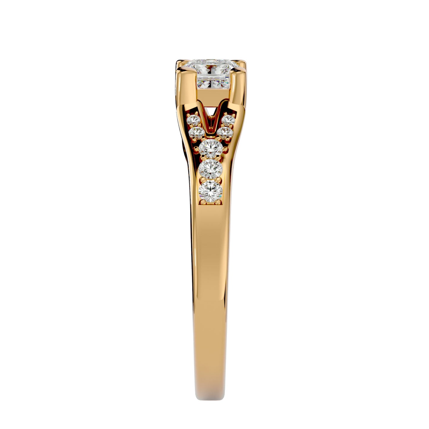Serenity channel setting diamond engagement ring