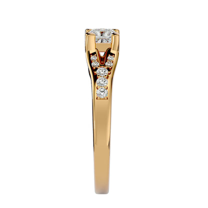 Serenity channel setting diamond engagement ring