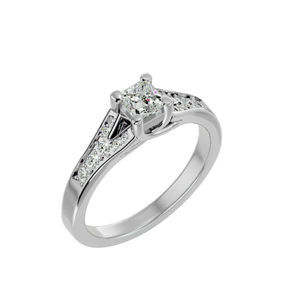 Serenity channel setting diamond engagement ring