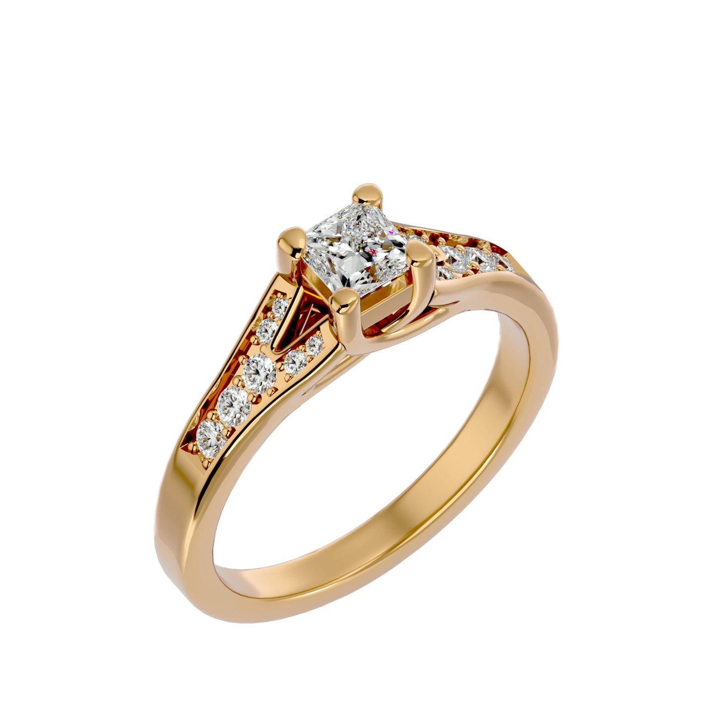 Serenity channel setting diamond engagement ring