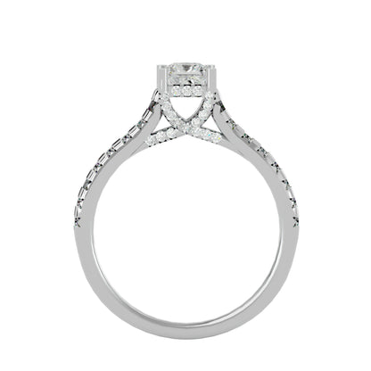Celestial Split shank diamond engagement ring