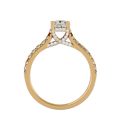 Celestial Split shank diamond engagement ring