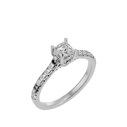 Celestial Split shank diamond engagement ring