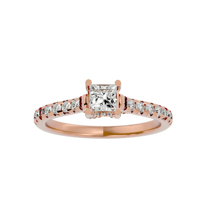 Celestial Split shank diamond engagement ring