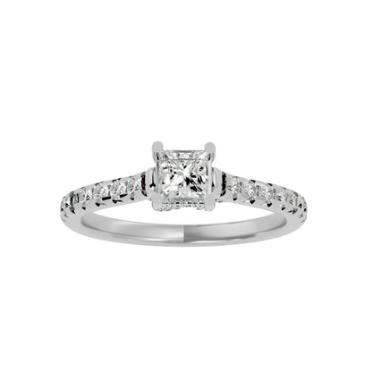 Celestial Split shank diamond engagement ring
