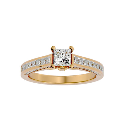Solitude princess diamond engagement ring