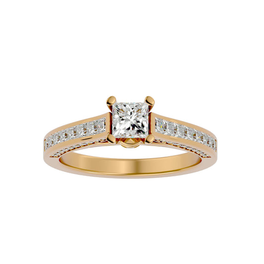 Solitude princess diamond engagement ring