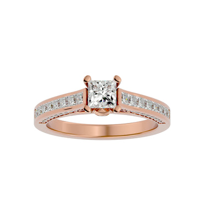 Mereia Secret Halo Lab Diamond Ring