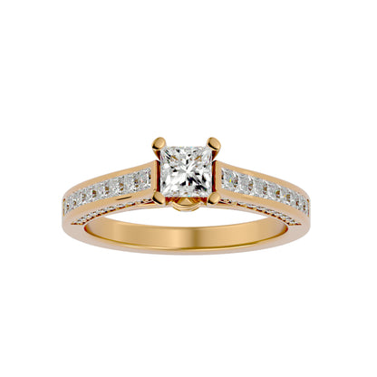 Mereia Secret Halo Lab Diamond Ring