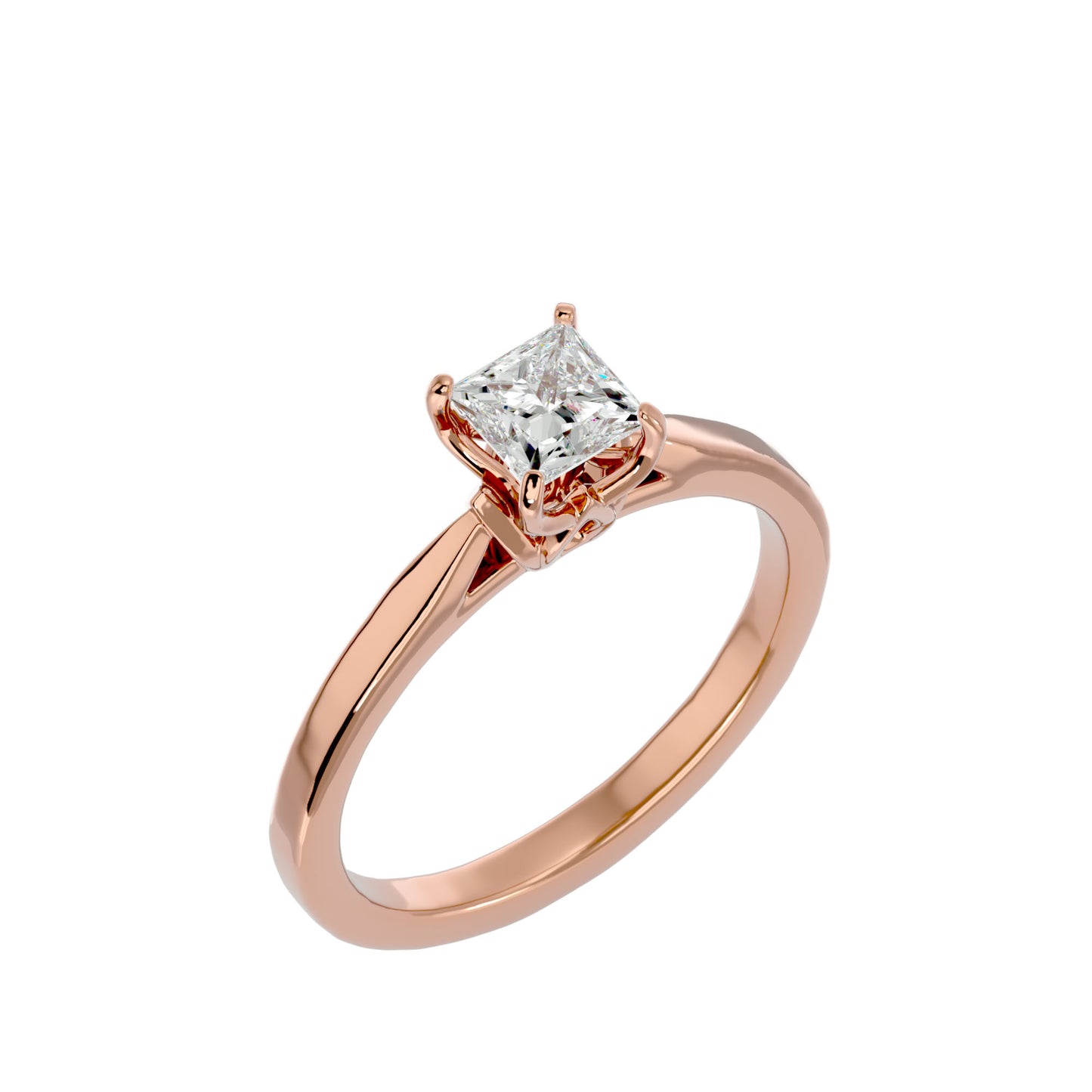 Magnolia Solitaire diamond engagement ring