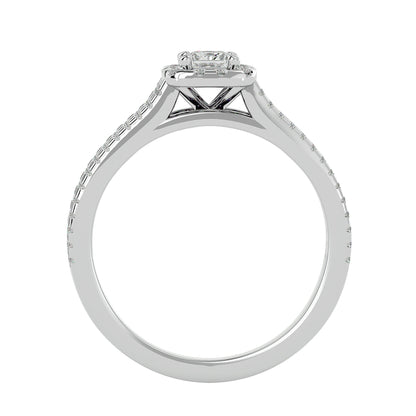 Princess Halo diamond engagement ring