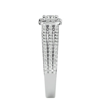 Princess Halo diamond engagement ring