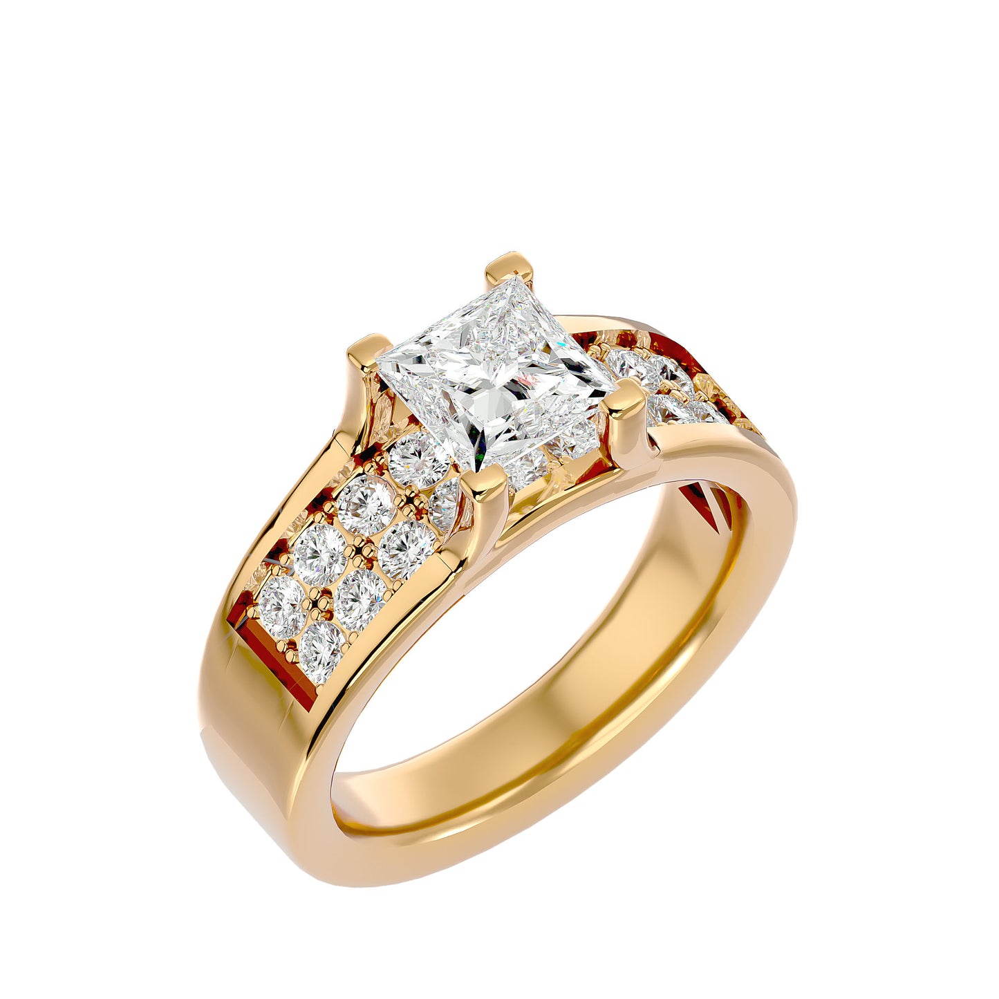 Ines Princess diamond engagement ring