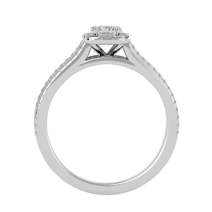 Zinnia Side Princess Diamond Engagement Ring