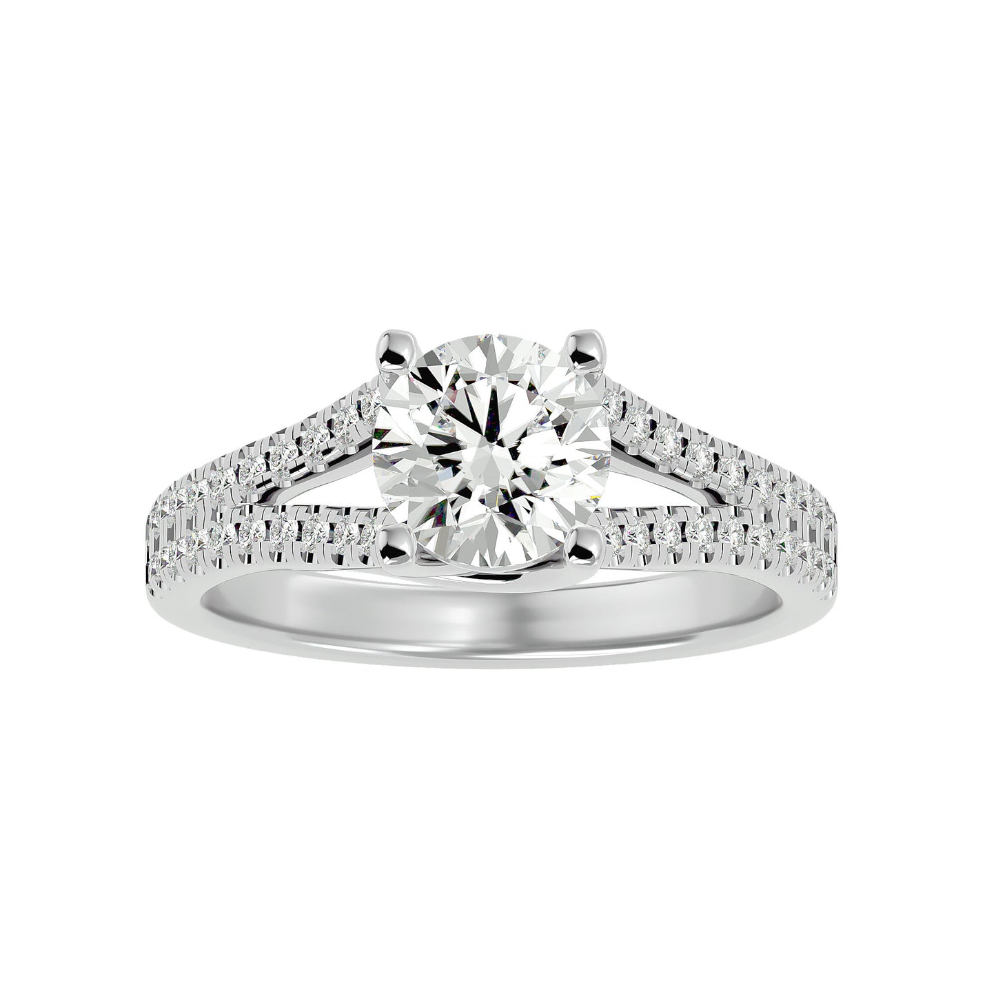 Svetlana Split Shank Diamond Engagement Ring