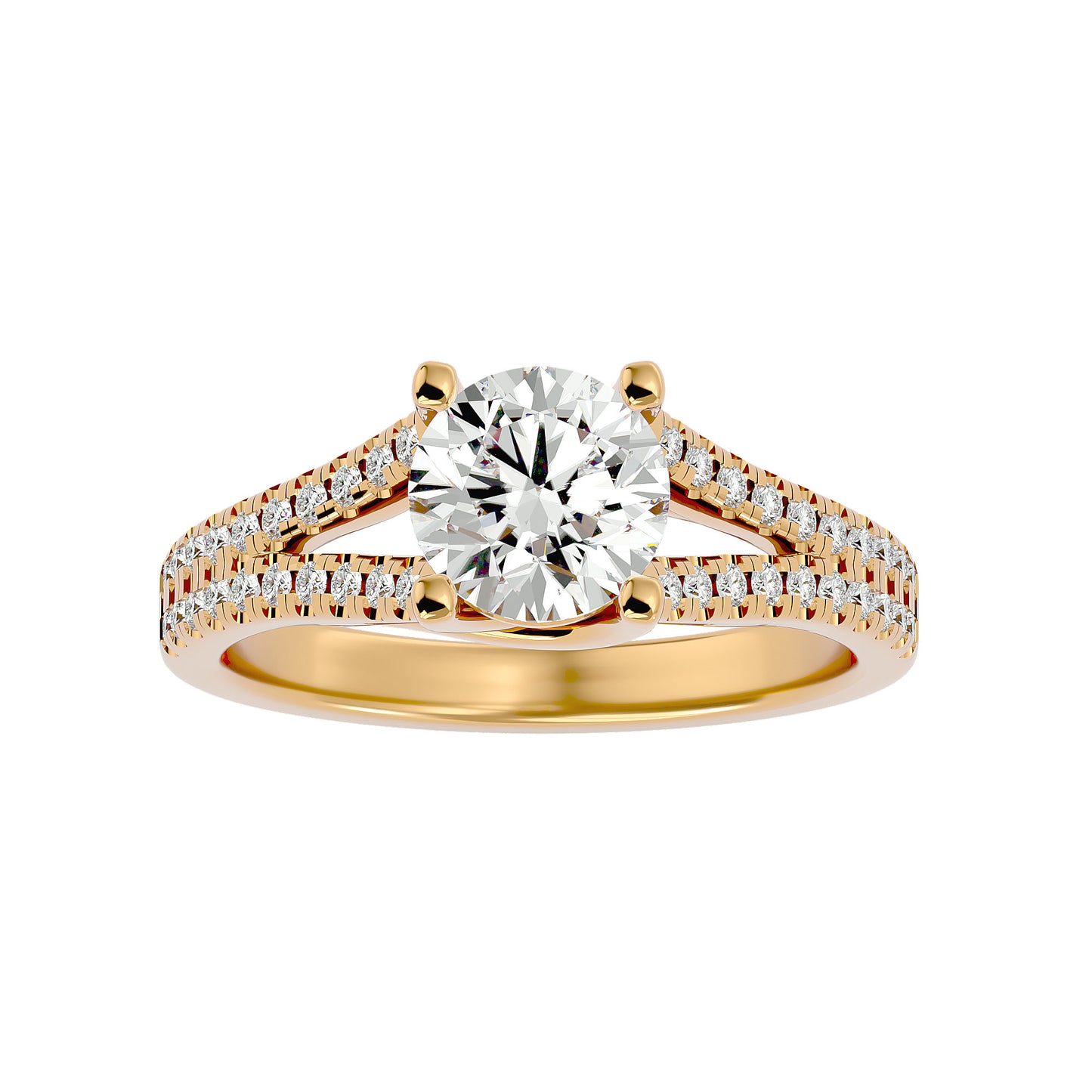 Svetlana Split Shank Diamond Engagement Ring