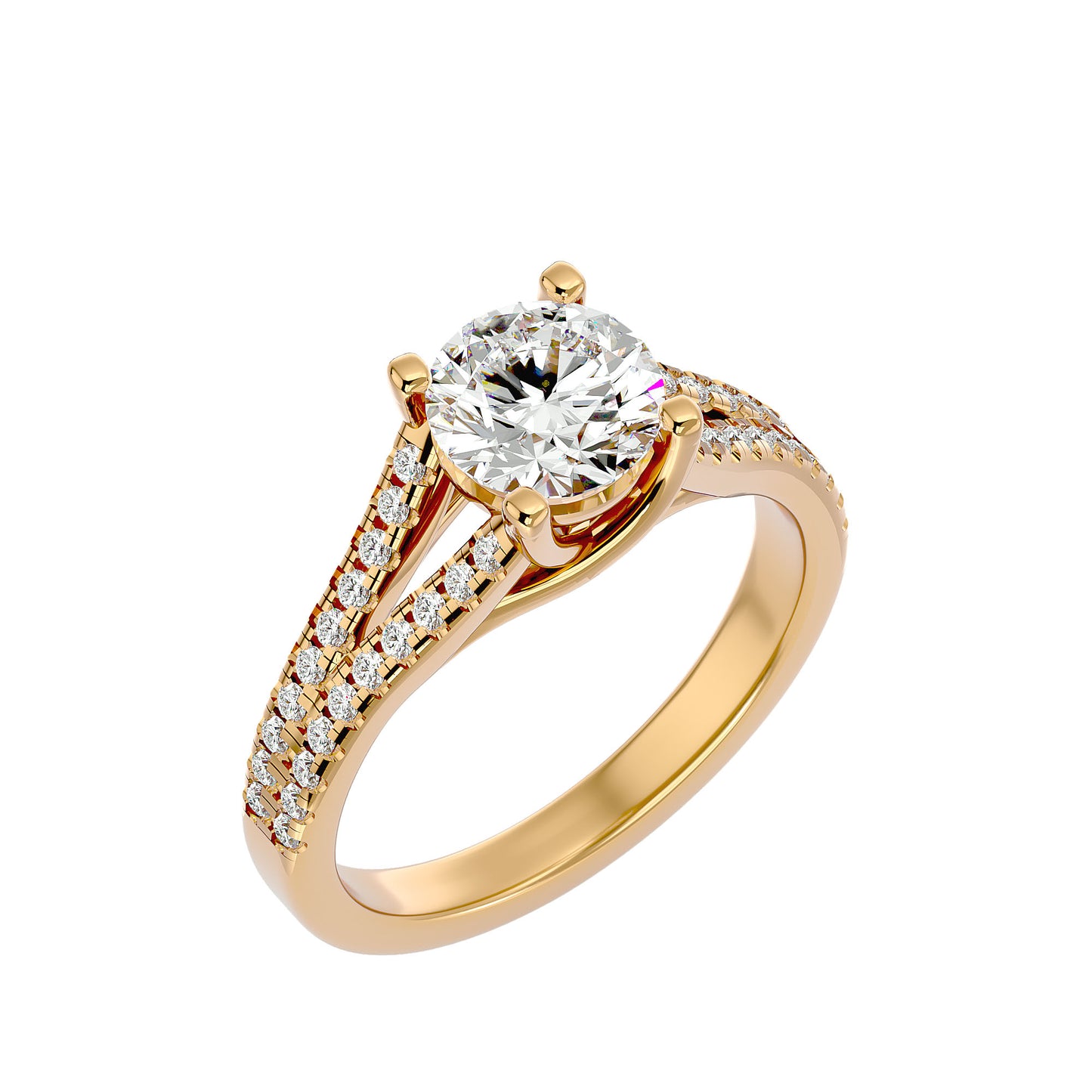 Svetlana Split Shank Diamond Engagement Ring
