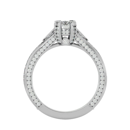 Asteria halo engagement ring & matching band