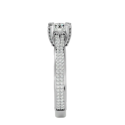 Soraya Side Stone Diamond Engagement Ring