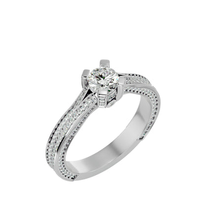 Soraya Side Stone Diamond Engagement Ring