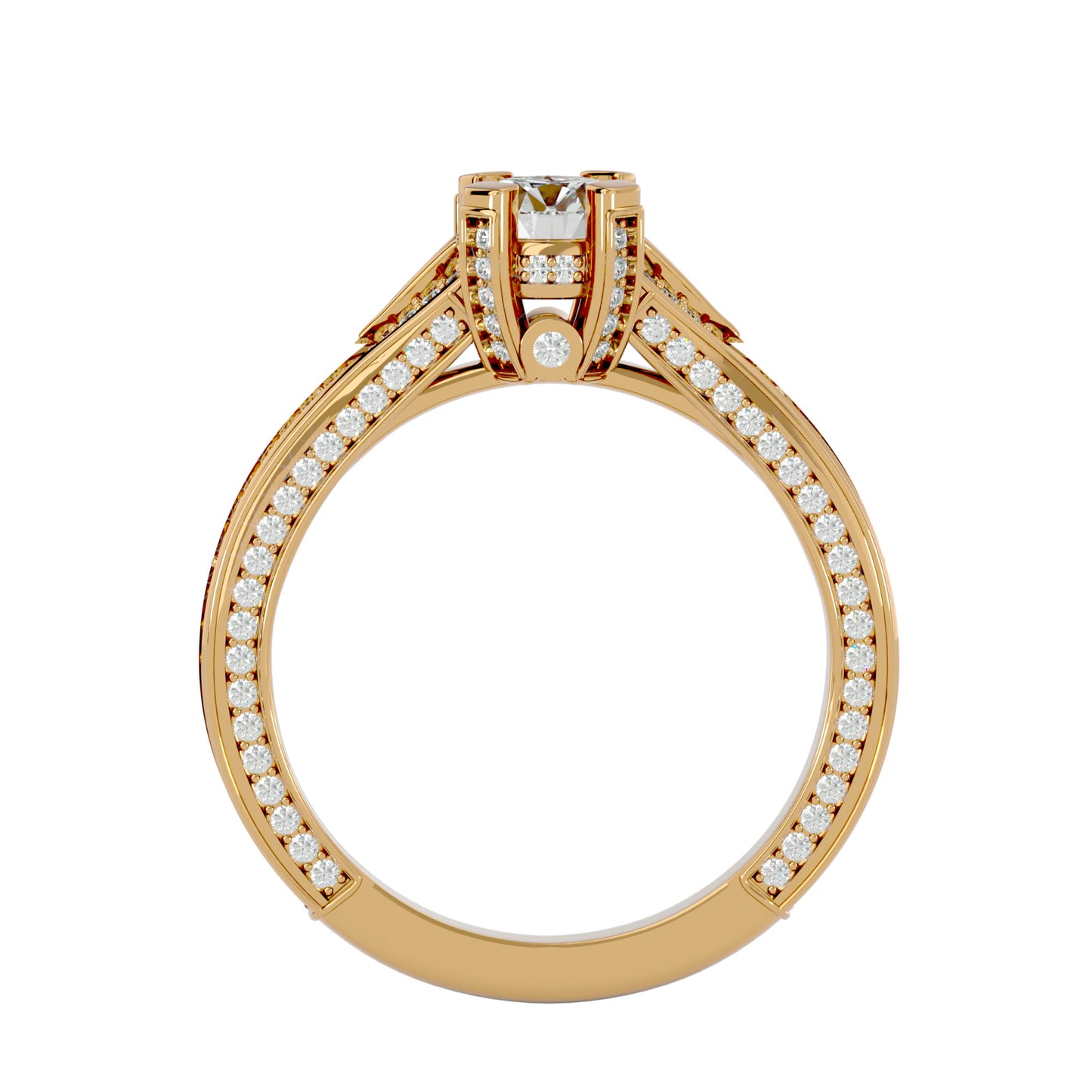Soraya Side Stone Diamond Engagement Ring