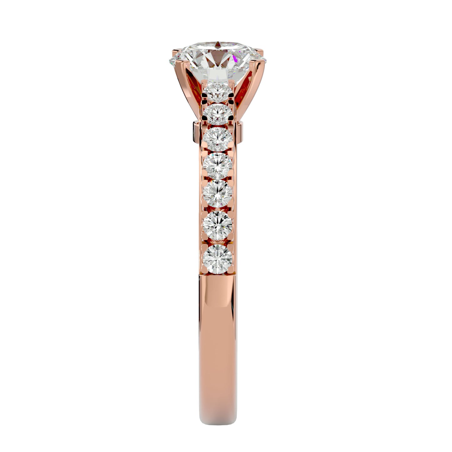 Yuki side stone engagement ring