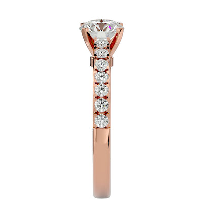 Yuki side stone engagement ring