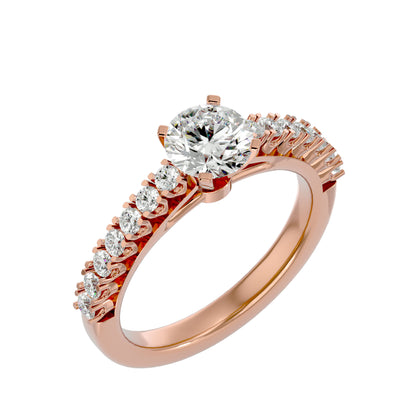 Yuki side stone engagement ring
