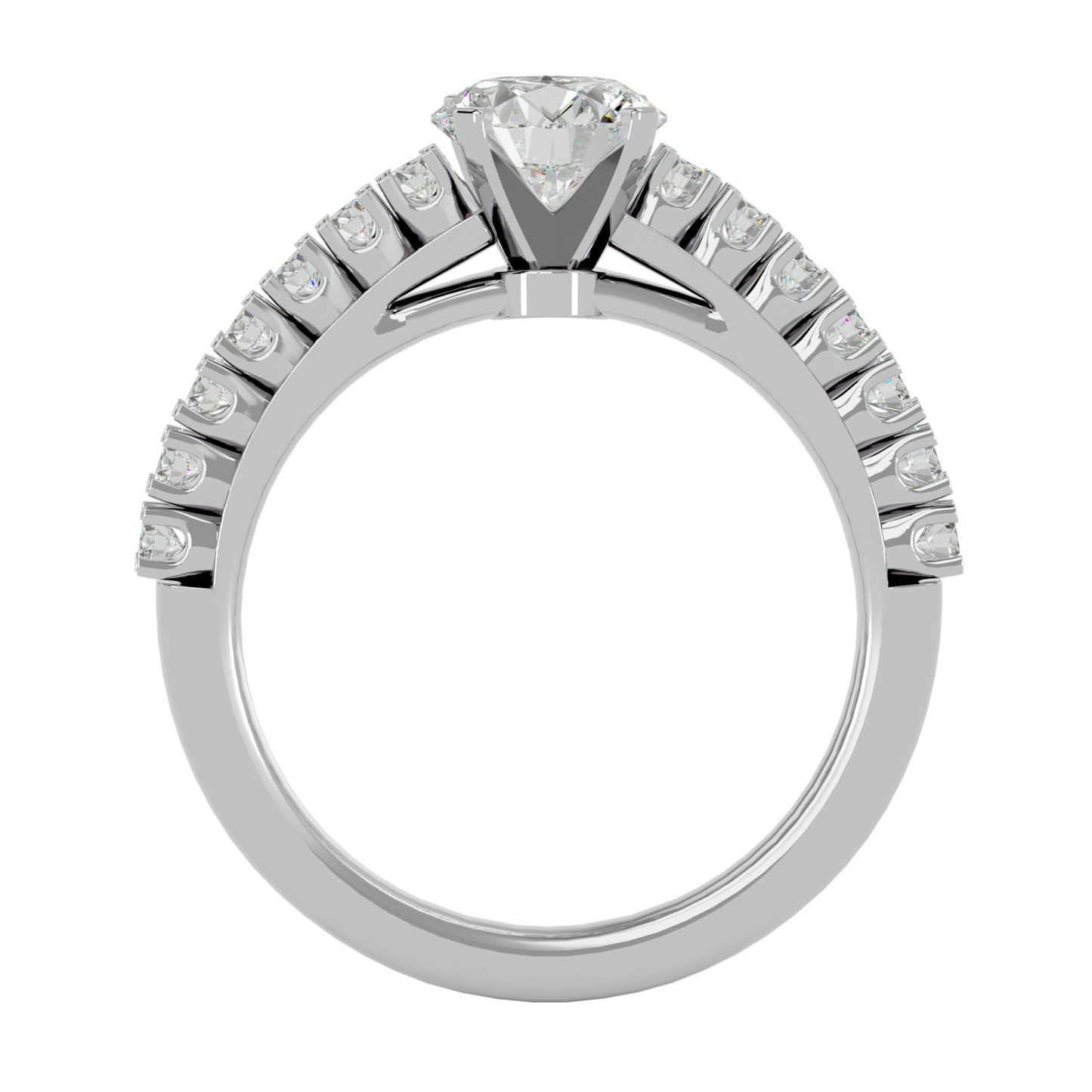 Yuki side stone engagement ring