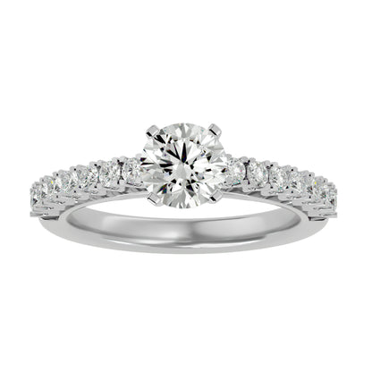 Yuki side stone engagement ring