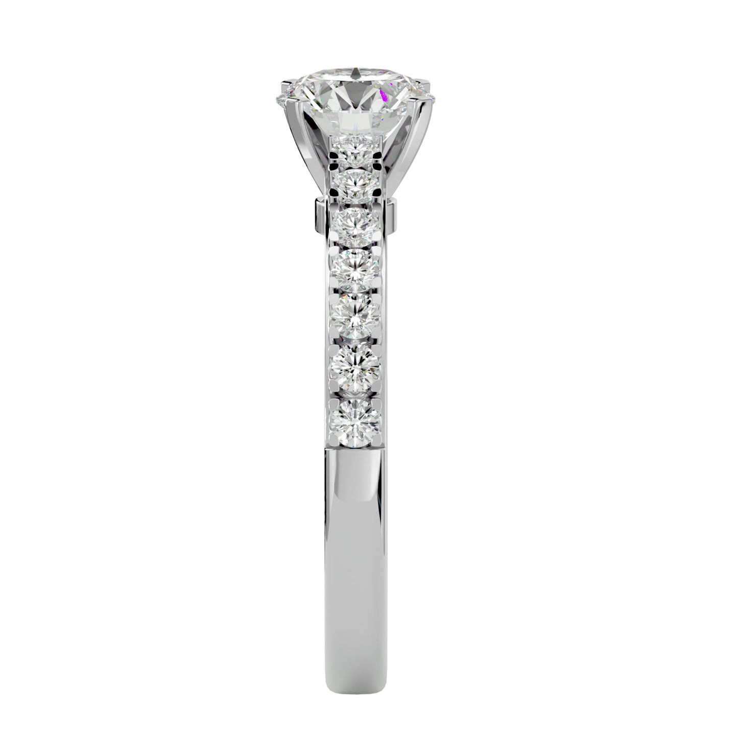 Yuki side stone engagement ring