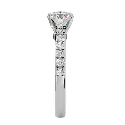 Yuki side stone engagement ring