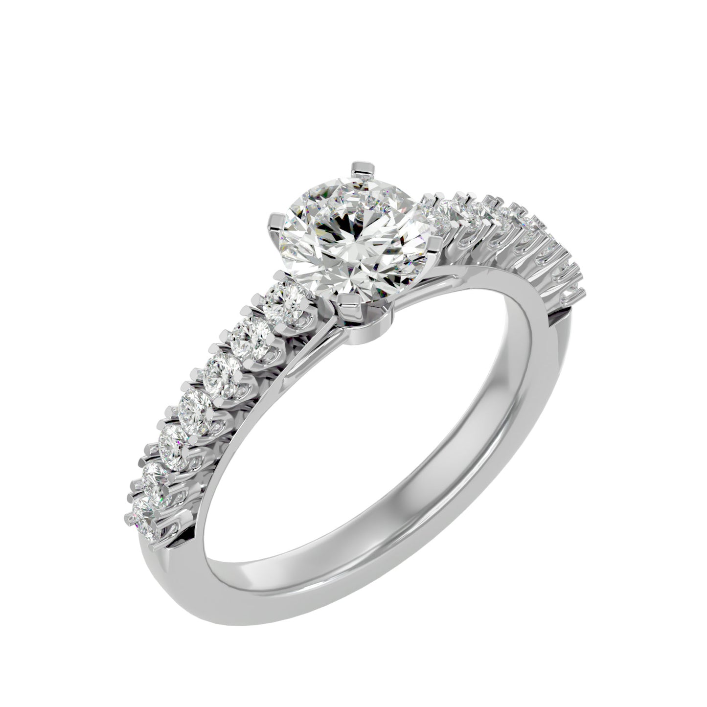 Yuki side stone engagement ring