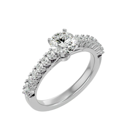 Yuki side stone engagement ring
