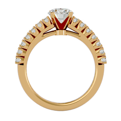 Yuki side stone engagement ring