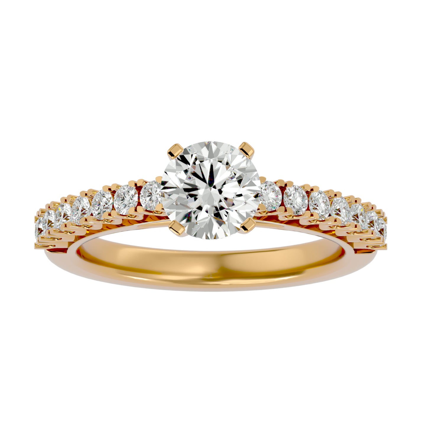 Yuki side stone engagement ring