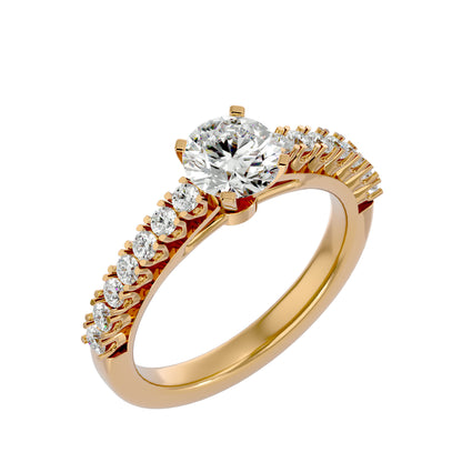 Yuki side stone engagement ring