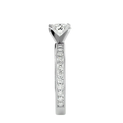 Freya side stone diamond engagement ring